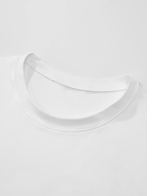 Débardeur en Coton Motivationnel pour Hommes "Ne Jamais Abandonner" - Chemise d'Été Respirante sans Manches pour Fitness et Tenue Décontractée, Blanc avec Lettrage Noir, Col Rond, Lavable en Machine, Vêtement Motivationnel | Design Motivationnel | Débardeur à Enfiler