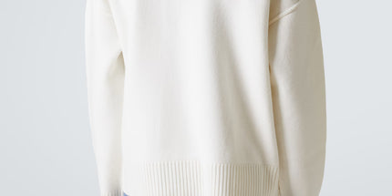 Ami Paris Ami De Coeur Pull Col Ras du Cou Oversize en Laine Mérinos